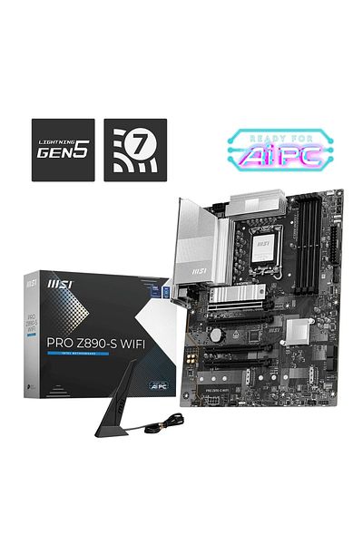 MSI Pro Z890-S Wifi Ddr5 8600Mhz Oc Rgb M.2 1851P Atx Motherboard