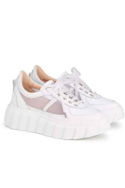 AGL White Flats Womens Shoes