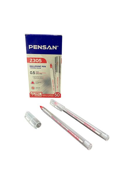 Pensan 2305 Model Red Triangle Body - 0.5 Mm, Pack of 50