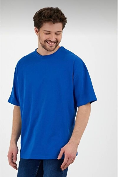 Dolunay İş Elbiseleri Унісекс бавовняна футболка з великим вирізом хакі з екі...