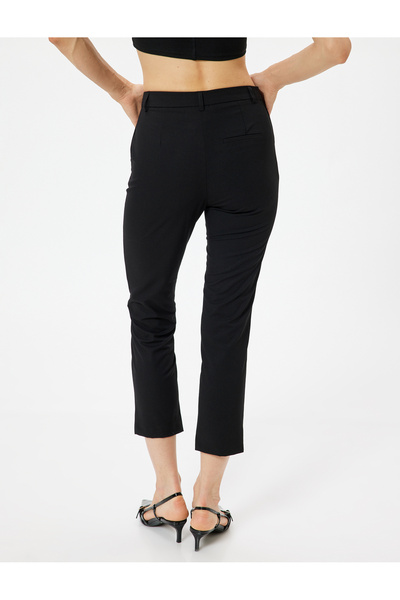 Koton Regular Fit Crop Paça Cigarette Pantolon