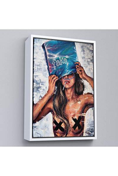 Limitless Fără corp pictură feministe falsă cu cadru din lemn-7685