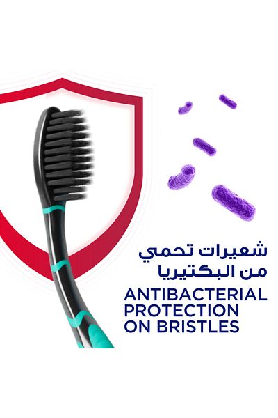 Signal Sensisoft Toothbrush, soft bristle for gum care, Charcoal, 4 layers of plaque removal