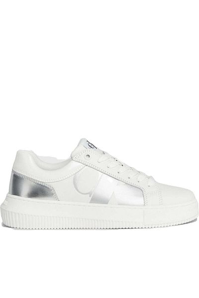 Calvin Klein Jeans White Trainers Womens Shoes