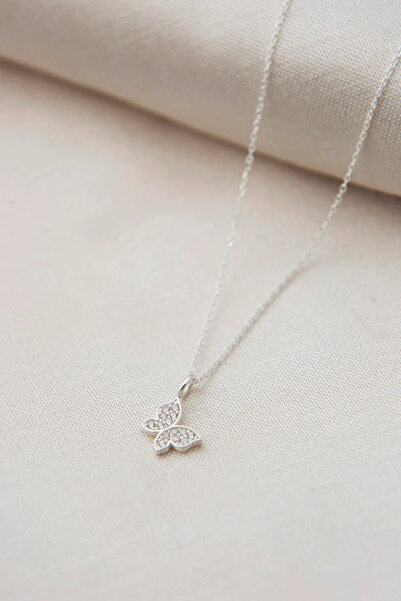 Karem Jewellery Minimal Kelebek Gümüş Kaplama Kadın Kolye