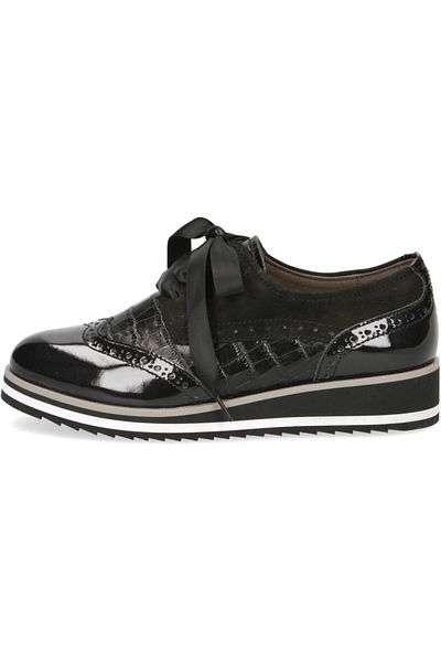 Caprice Black Flats Womens Shoes