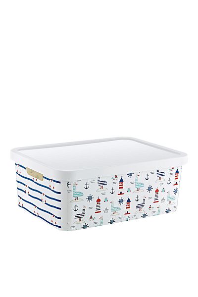 Smartware 12 lt Capacity Stafi Patterned Multi-Purpose Box