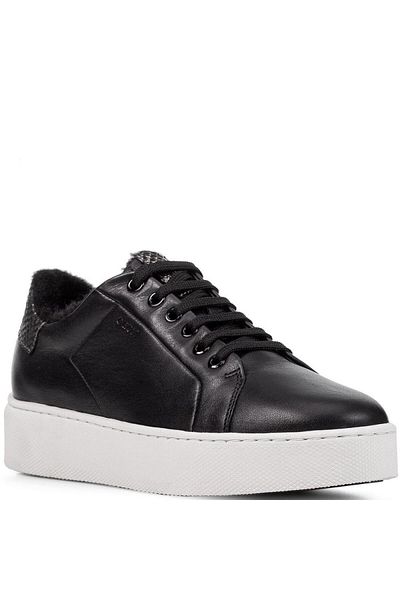 Geox Black Trainers Womens Shoes
