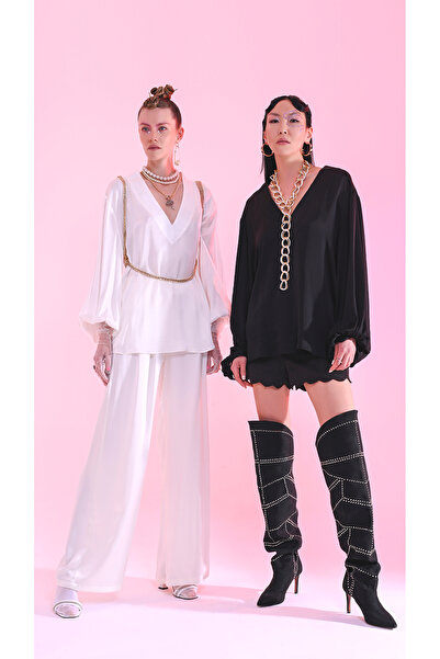 PleasureOfSilk Newali İpek Tunik Bluz