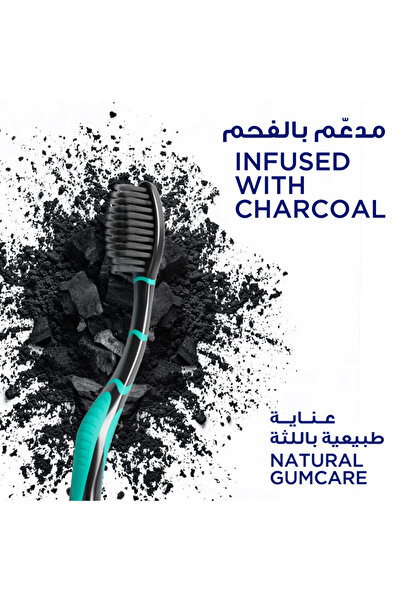 Signal Sensisoft Toothbrush, soft bristle for gum care, Charcoal, 4 layers of plaque removal