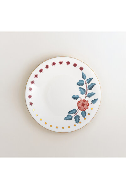 Zsa Zsa Zsu Gediz Porselen Pasta Tabağı 21 Cm Renkli