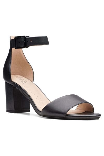 CLARKS Black Sandals Womens Shoes