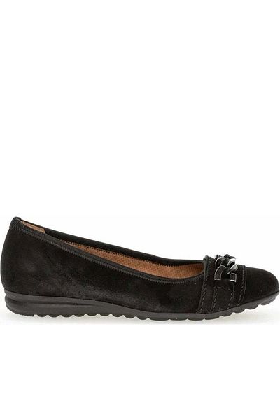 GABOR Black Flats Womens Shoes