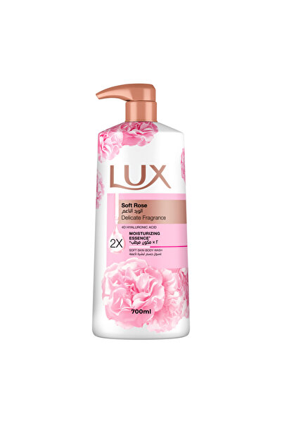 LUX غسول الجسم برائحة الورد الناعم، مع خلاصة مرطبة مزدوجة، مع حمض الهيالوروني...