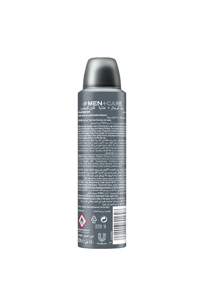 Dove Men+Care Antiperspirant Deodorant Body Spray, Clean Comfort, 72H Protection, 150ml