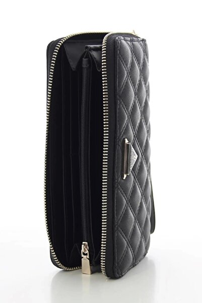 Guess GIULLY SLG LARGE ZIP AROUND Kadın Siyah Cüzdan SWQG8748146-BLA