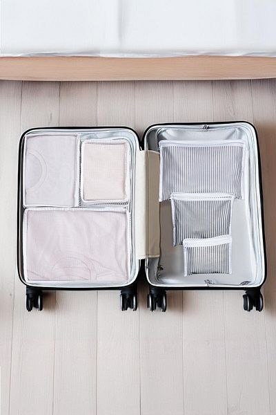 PONÇİK BEBEK 6-Piece Suitcase Luggage Organizer - Newborn Hospital Set Patterned Mother Baby Luggage Organizer