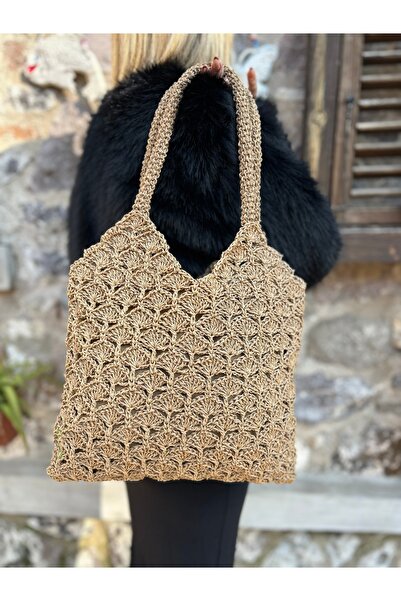 hati Fan Model Straw Handmade Bag
