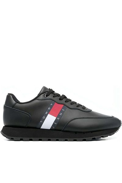 Tommy Jeans Black Trainers Mens Shoes