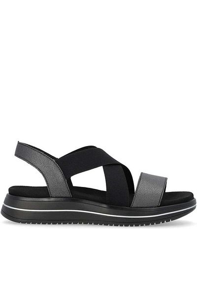 Remonte Black Sandals Womens Shoes