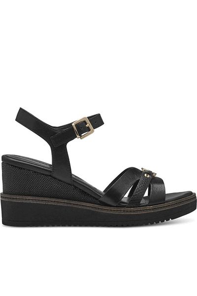 Tamaris Black Sandals Womens Shoes