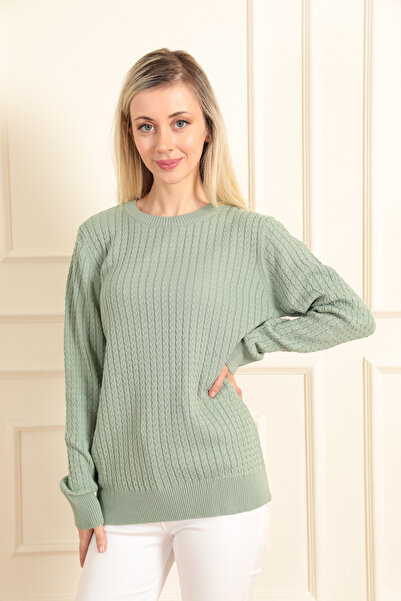 ModaPlaza Pulover de tricotaj Twist pentru femei 5484