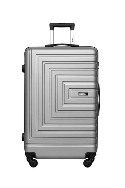 Mnuk Pilgrimage Set of 2 Luggage | Hardside Trolley | 24/28" | Silver