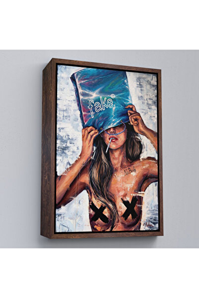 Limitless Fără corp pictură feministe falsă cu cadru din lemn-7685