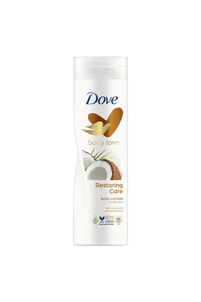 Dove Body Love Restoring Care Body Lotion, 100% natural oils, Coconut Oil and Almond Milk,  400ml