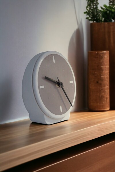 Ghogol Home Fun Beton Masa Saati - Çap 15 Cm