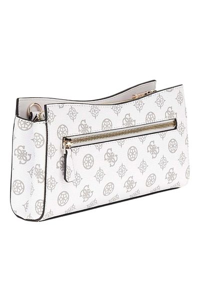 Guess Dorys Top Zip Crossbody Geantă Mini Albă pentru Femei Hwpg9521120-wlo