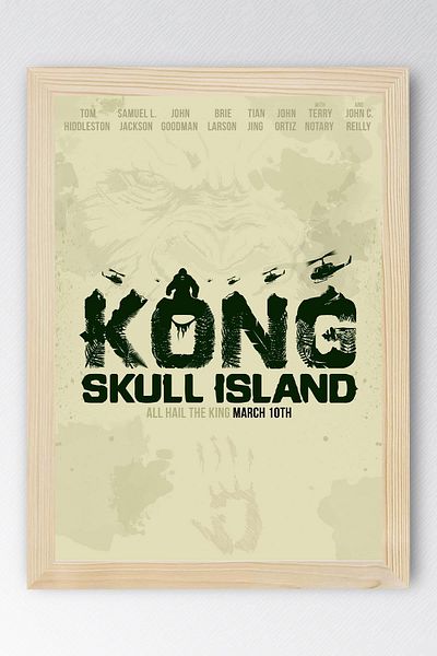 Saturn Επιτραπέζιο ζωγραφικής με κορνίζα Kong Skull Island - Ζωγραφική αφίσας ταινίας Skull Island