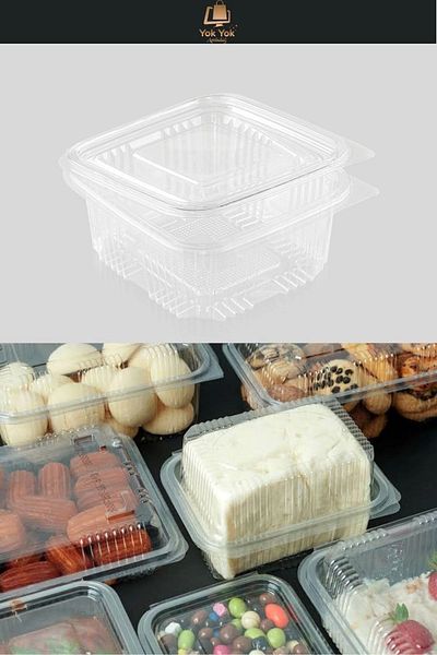 YOK YOK AMBALAJ 375 Gr Cc 50 Pieces Plastic Leak Proof Lid Cap