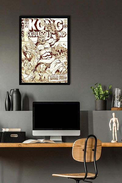 Saturn Pictură înrămată Kong Skull Island - Pictură poster film Skull Island