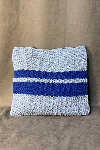 Uretti - Emine 9106 Ручна робота з квітковим візерунком, синя сумка через плече