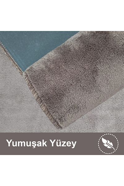 Dokumacıoğlu Σετ 3 χαλιών μπάνιου Unicolor καφέ - Τουαλέτα με χαλί και αντιολισθητική δερμάτινη βάση που πλένεται
