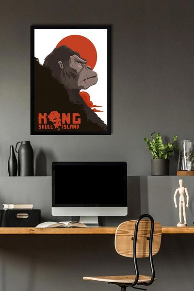 Saturn Pictură înrămată Kong Skull Island - Pictură poster film Skull Island