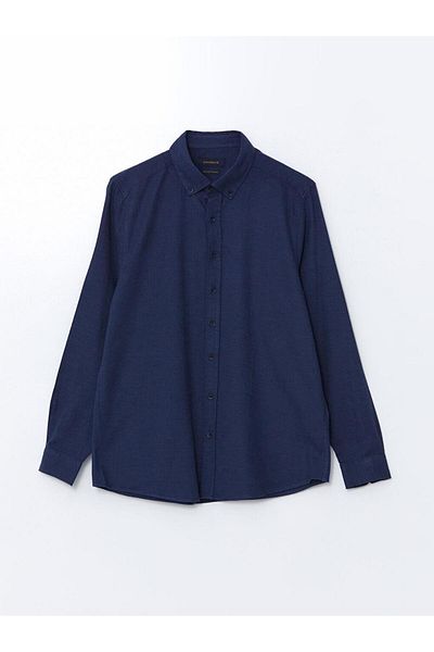 LC Waikiki Ανδρικό μακρυμάνικο πουκάμισο SOUTHBLUE Regular Fit