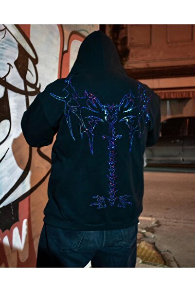 Violon Ζακέτα με μάσκα με στάμπα σε μαύρο χρώμα