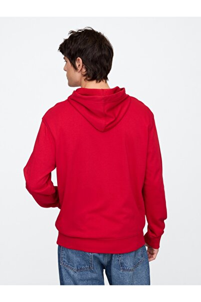 GAP Ανδρικό φούτερ από γαλλικό ύφασμα πετσέτας με κόκκινο λογότυπο Gap