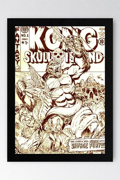 Saturn Pictură înrămată Kong Skull Island - Pictură poster film Skull Island