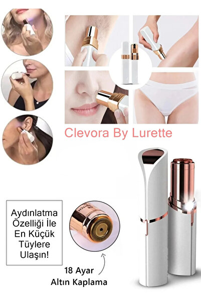 Clevora Şarjlı Yüz Alma Epilasyon Aleti - Bıyık Alma Epilatörü - Yüz Epilatör...