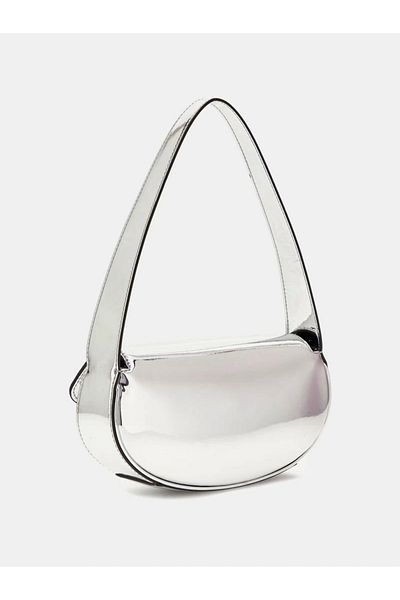 Guess Arnela Flap Shoulder Bag Women's Gray Shoulder Bag Hwmy9496780-Sil