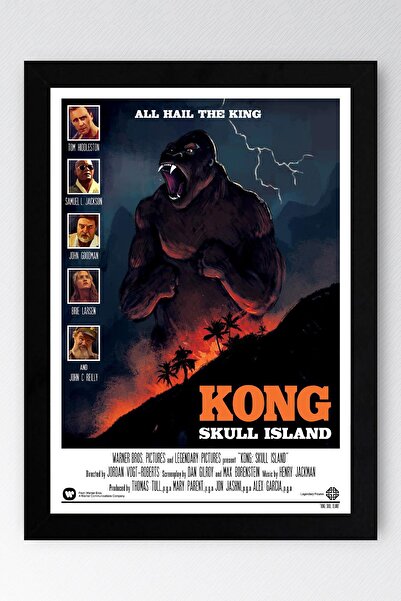 Saturn Επιτραπέζιο ζωγραφικής με κορνίζα Kong Skull Island - Ζωγραφική αφίσας ταινίας Skull Island