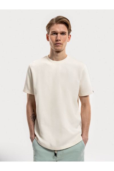 Loft Men's Regular Fit Ecru T-Shirt Lf 2034875