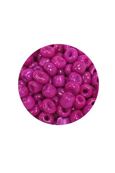 Royaleks 4 mm - 60 Grams Magenta Large Size Cast Glass Sand Beads - Bnc138