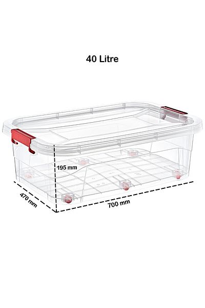 Smartware Smart Box Wheeled Storage Container 40 Lt