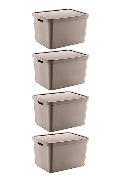 Smartware Terra 18 Lt - Set of 4 Stafi Multi-Purpose Box with Lid