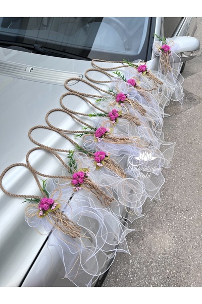 ecrin tuhafiye hobi 10 Adet Düğün Arabası Süsü Gelin Arabası Konvoy Süsü & Bohça Süsü