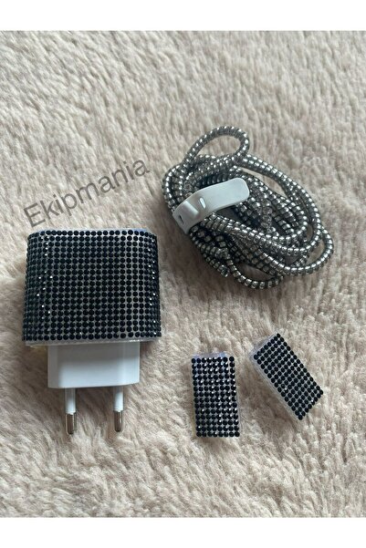 ekipmania 18W/20W Uyumlu Şarj Adaptörü Kılıfı,Şarj Kablosu Örme Aparatı,Kablo...